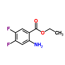 Benzoic acid, 2-amino-4,5-difluoro-, ethyl ester (9CI) Structure