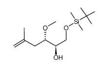 (2R,3S)-1-(tert-Butyl-dimethyl-silanyloxy)-3-methoxy-5-methyl-hex-5-en-2-ol Structure