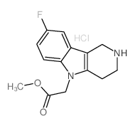 2-(8-氟-3,4-二氢-1H-吡啶并[4,3-b]吲哚-5(2H)-基)乙酸甲酯盐酸盐结构式