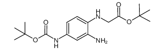 (2-amino-4-tert-butoxycarbonylaminophenylamino)acetic acid tert-butyl ester Structure