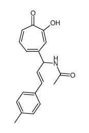 4-(1-acetamido-3-p-tolyl-2-propenyl)tropolone Structure