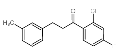 2'-CHLORO-4'-FLUORO-3-(3-METHYLPHENYL)PROPIOPHENONE结构式