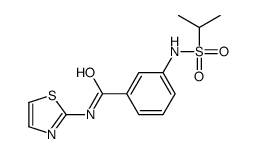 3-(propan-2-ylsulfonylamino)-N-(1,3-thiazol-2-yl)benzamide结构式