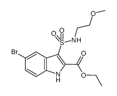 ethyl 5-bromo-3-{[(2-methoxyethyl)amino]sulfonyl}-1H-indole-2-carboxylate结构式