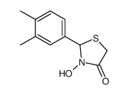 2-(3,4-dimethylphenyl)-3-hydroxy-1,3-thiazolidin-4-one结构式