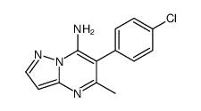 6-(4-chlorophenyl)-5-methylpyrazolo[1,5-a]pyrimidin-7-amine结构式