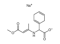 sodium (E)-alpha-[(3-methoxy-1-methyl-3-oxo-1-propenyl)amino]cyclohexa-1,4-diene-1-acetate structure