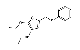 2-ethoxy-5-(phenylsulfanylmethyl)-3-prop-1-enylfuran Structure