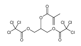 2-Propenoic acid, 2-methyl-, 2-[(2,2,2-trichloroacetyl)oxy]-1-[[(2,2,2-trichloroacetyl)oxy]methyl]ethyl ester结构式