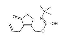 (3-oxo-2-prop-2-enylcyclopenten-1-yl)methyl N-tert-butylcarbamate Structure