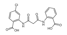 4-chloro-2,2'-[(1,3-dioxo-1,3-propanediyl)diimino]bisbenzoic acid Structure