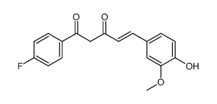 (E)-1-(4-fluorophenyl)-5-(4-hydroxy-3-methoxyphenyl)-pent-4-ene-1,3-dione Structure