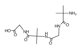 α-Amino-isobutyryl-glycyl-α-aminoisobutyryl-glycin结构式