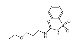 N-(3-ethoxy-propyl)-N'-benzenesulfonyl-urea Structure