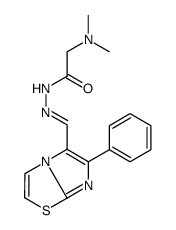 2-(dimethylamino)-N-[(E)-(6-phenylimidazo[2,1-b][1,3]thiazol-5-yl)methylideneamino]acetamide Structure