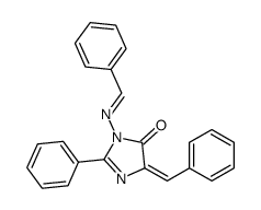 (5Z)-5-benzylidene-3-[(E)-benzylideneamino]-2-phenylimidazol-4-one Structure