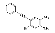 4-bromo-5-(2-phenylethynyl)benzene-1,2-diamine Structure