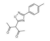 5-(1-acetyl-2-oxopropyl)-3-(p-tolyl)-1,2,4-oxadiazole Structure