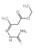 Butanoic acid,3-[2-(aminothioxomethyl)hydrazinylidene]-, ethyl ester structure