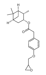 (4-Oxiranylmethoxy-phenyl)-acetic acid (1R,2S,3R,5S)-2,6,6-trimethyl-bicyclo[3.1.1]hept-3-yl ester结构式