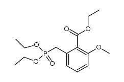 P-(2-ethoxycarbonyl-3-methoxybenzyl)-O,O-diethylphosphonate Structure