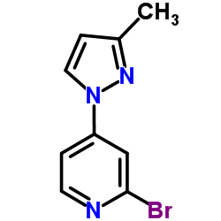 2-Bromo-4-(3-methyl-1H-pyrazol-1-yl)pyridine Structure