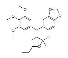 6,7-dimethyl-6-propoxy-8-(3,4,5-trimethoxyphenyl)-7,8-dihydro-[1,3]dioxolo[4,5-g]chromene结构式