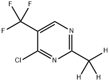 4-Chloro-5-trifluoromethyl-2-(methyl-d3)-pyrimidine结构式