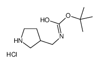 (吡咯烷-3-基甲基)氨基甲酸叔丁酯盐酸盐结构式