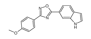 6-[3-(4-methoxy-phenyl)-[1,2,4]oxadiazol-5-yl]-1H-indole结构式