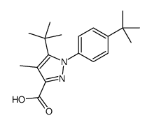 5-tert-butyl-1-(4-tert-butylphenyl)-4-methyl-pyrazole-3-carboxyli c acid Structure