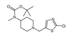 tert-butyl N-[1-[(2-chloro-1,3-thiazol-5-yl)methyl]piperidin-4-yl]-N-methylcarbamate structure