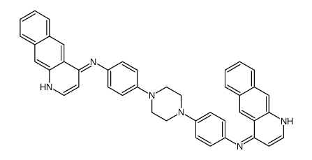 N-[4-[4-[4-(benzo[g]quinolin-4-ylamino)phenyl]piperazin-1-yl]phenyl]benzo[g]quinolin-4-amine结构式