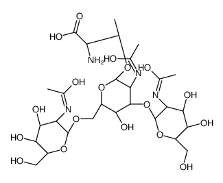 GlcNAc beta(1-3)[GlcNAc beta(1-6)]GalNAc-alpha-Thr Structure