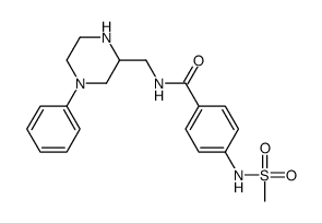 4-((methylsulfonyl)amino)-N-((4-phenylpiperazin-2-yl)methyl)benzamide structure