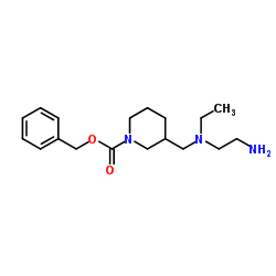 Benzyl 3-{[(2-aminoethyl)(ethyl)amino]methyl}-1-piperidinecarboxylate Structure