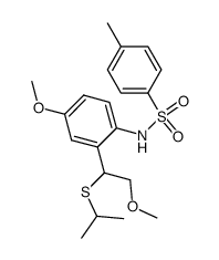 N-tosyl-2-(1-isopropylthio-2-methoxyethyl)-4-methoxyanilide结构式