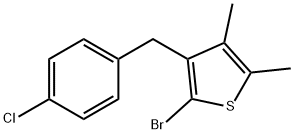 2-Bromo-3-(4-chloro-benzyl)-4,5-dimethyl-thiophene结构式