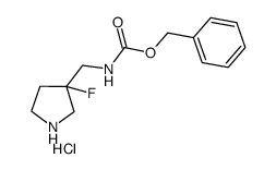 Benzyl ((3-Fluoropyrrolidin-3-Yl)Methyl)Carbamate Hydrochloride Structure