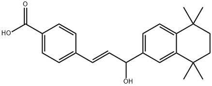 4-[(E)-3-Hydroxy-3-(5,5,8,8-tetramethyl-6,7-dihydronaphthalen-2-yl)prop-1-enyl]benzoic Acid结构式