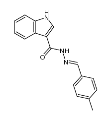 N'-(4-methylbenzylidene)-1H-indole-3-carbohydrazide结构式