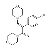 2-(4-chlorophenyl)-1,3-di(morpholin-4-yl)propenethione Structure