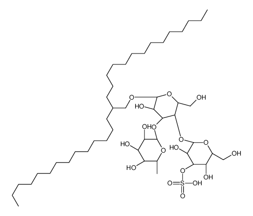 [(2S,3R,4S,5S,6R)-3,5-dihydroxy-2-[(2R,3R,4R,5R,6R)-5-hydroxy-2-(hydroxymethyl)-6-(2-tetradecylhexadecoxy)-4-[(2S,3S,4R,5S,6S)-3,4,5-trihydroxy-6-methyloxan-2-yl]oxyoxan-3-yl]oxy-6-(hydroxymethyl)oxan-4-yl] hydrogen sulfate结构式