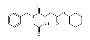 1-Benzyl-3(S)-cyclohexyloxycarbonylmethylpiperazine-2,5-dione结构式