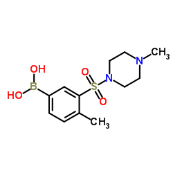 (4-Methyl-3-((4-Methylpiperazin-1-yl)sulfonyl)phenyl)boronic acid structure