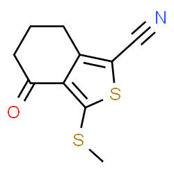 1-CYANO-3-(METHYLTHIO)-4,5,6,7-TETRAHYDROBENZO(C)THIOPHEN-4-ONE结构式