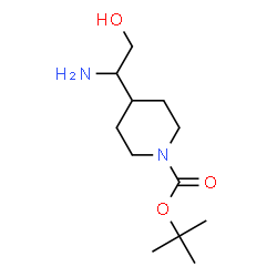 tert-butyl 4-(1-amino-2-hydroxyethyl)piperidine-1-carboxylate结构式