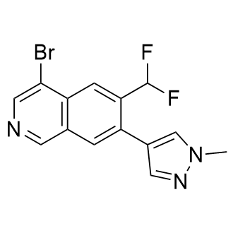 4-Bromo-6-(difluoromethyl)-7-(1-methyl-1H-pyrazol-4-yl)isoquinoline structure