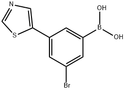 3-Bromo-5-(thiazol-5-yl)phenylboronic acid Structure