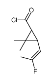 Cyclopropanecarbonyl chloride, 3-[(1Z)-2-fluoro-1-propenyl]-2,2-dimethyl-, (1R,3R)- (9CI)结构式